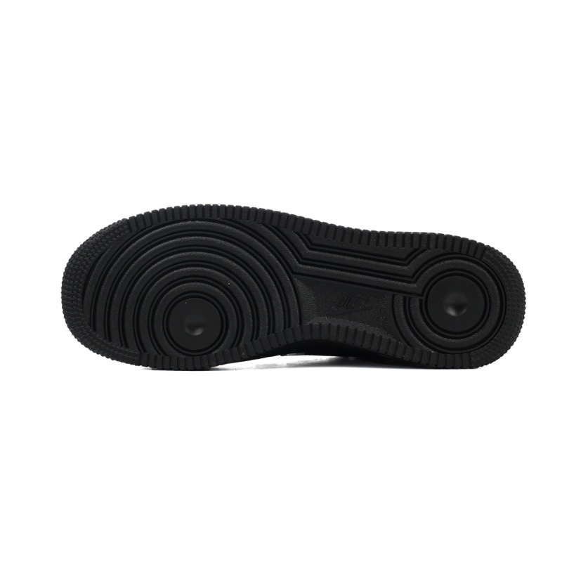 Nike Air Force 1 Low Black Silver Mini Swoosh  HQ1180-001