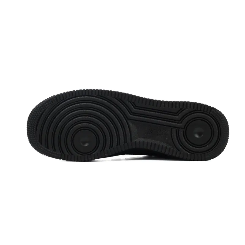 Nike Air Force 1 Low Black Silver Mini Swoosh  HQ1180-001