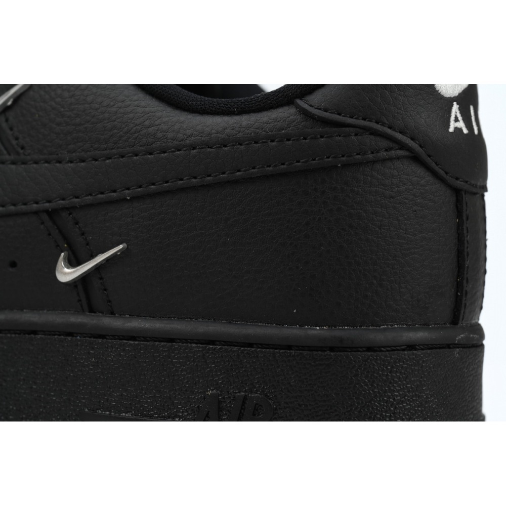 Nike Air Force 1 Low Black Silver Mini Swoosh  HQ1180-001