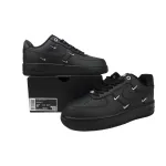 Nike Air Force 1 Low Black Silver Mini Swoosh  HQ1180-001