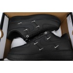 Nike Air Force 1 Low Black Silver Mini Swoosh  HQ1180-001