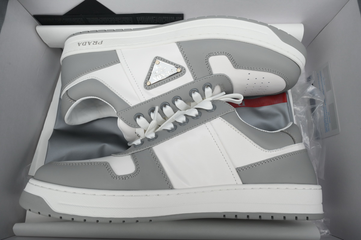 Prada Downtown Low Sneakers Grey White