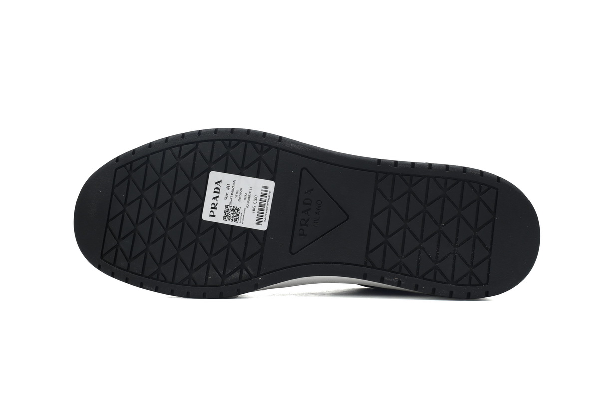 Prada Downtown Low Top Sneakers Leather Black Black White  2EE364_3LJ6_F0002