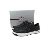 Prada Downtown Low Top Sneakers Leather Black Black White  2EE364_3LJ6_F0002