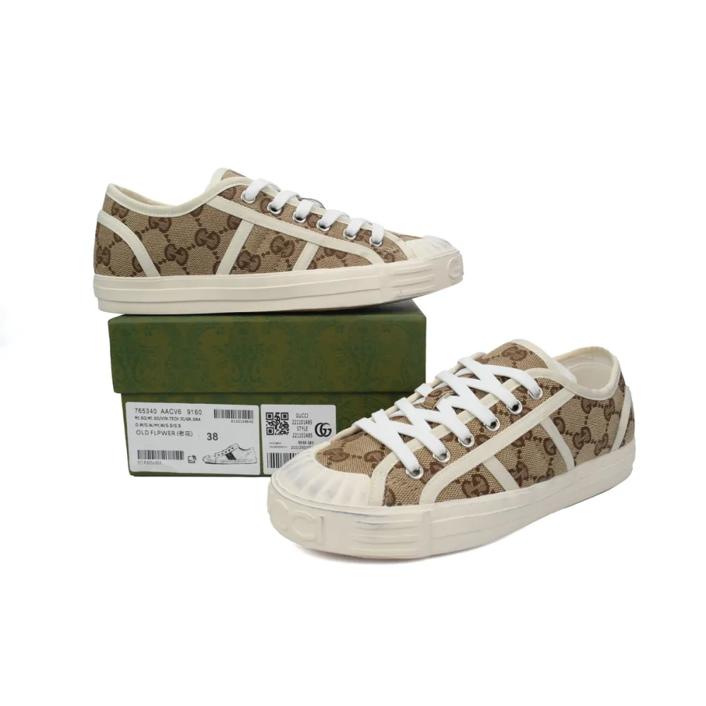GUCCI Canvas Sneakers Shell Apricot
