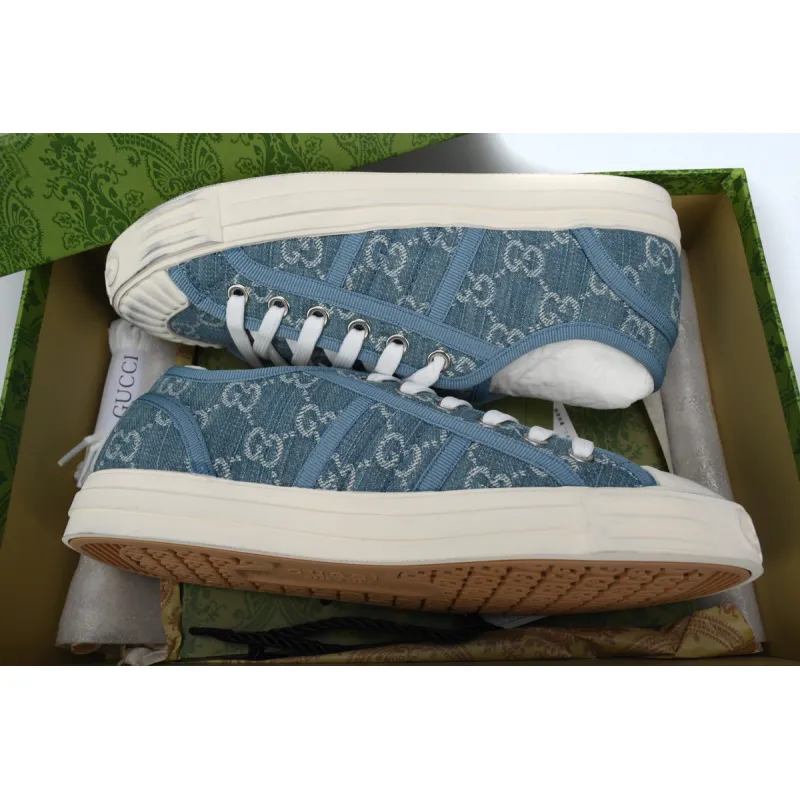 GUCCI Canvas Sneakers Shell Blue
