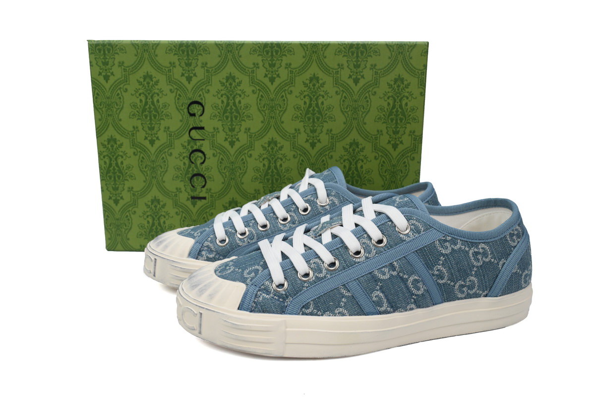 GUCCI Canvas Sneakers Shell Blue
