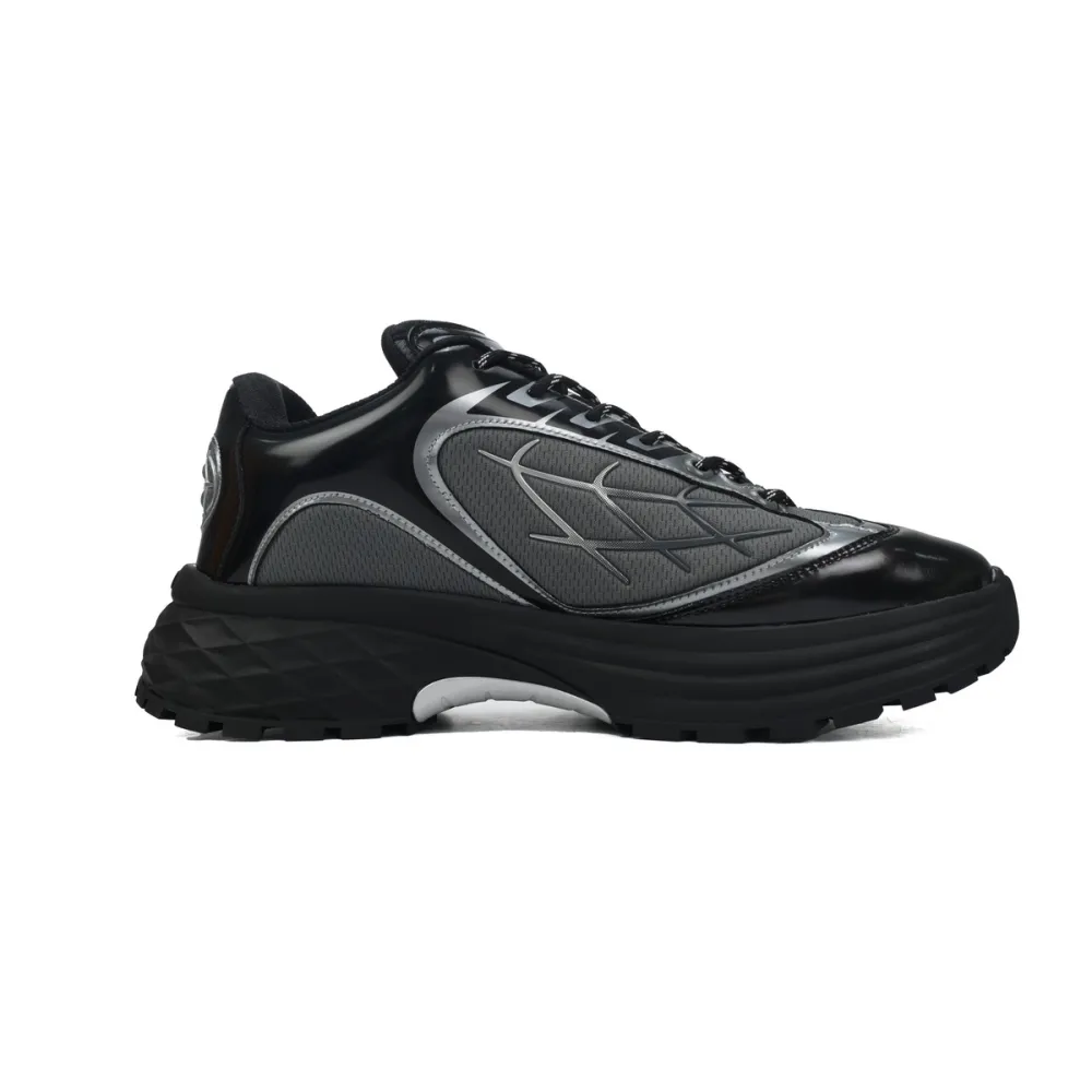 LOUIS VUITTON Discovery Lace Up Black and White Silver