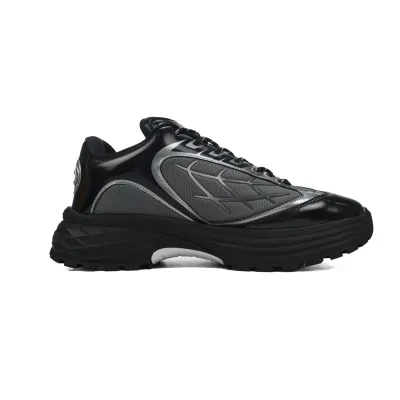 LOUIS VUITTON Discovery Lace Up Black and White Silver 02