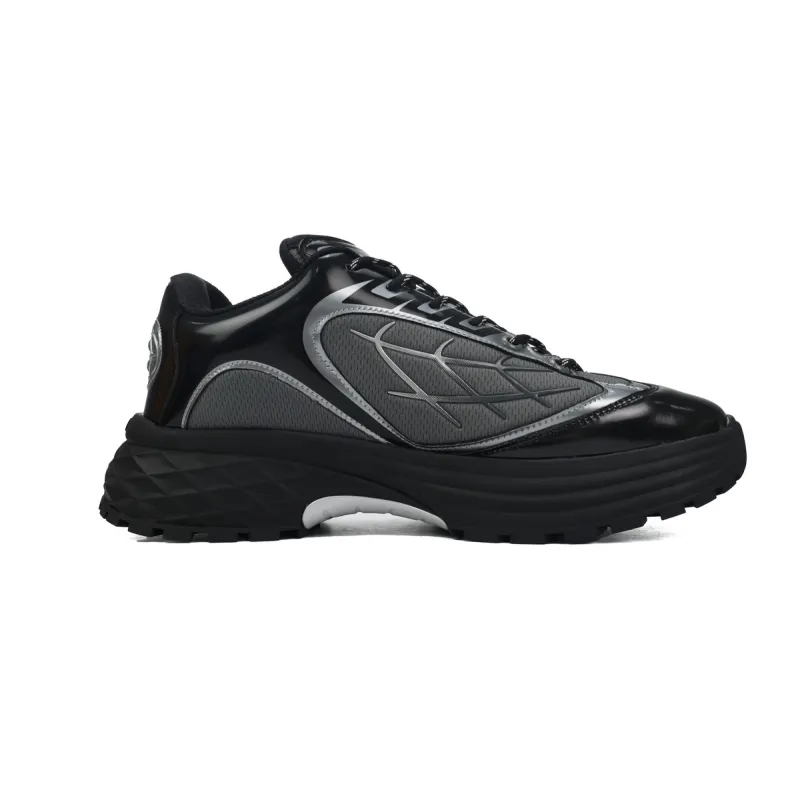 LOUIS VUITTON Discovery Lace Up Black and White Silver
