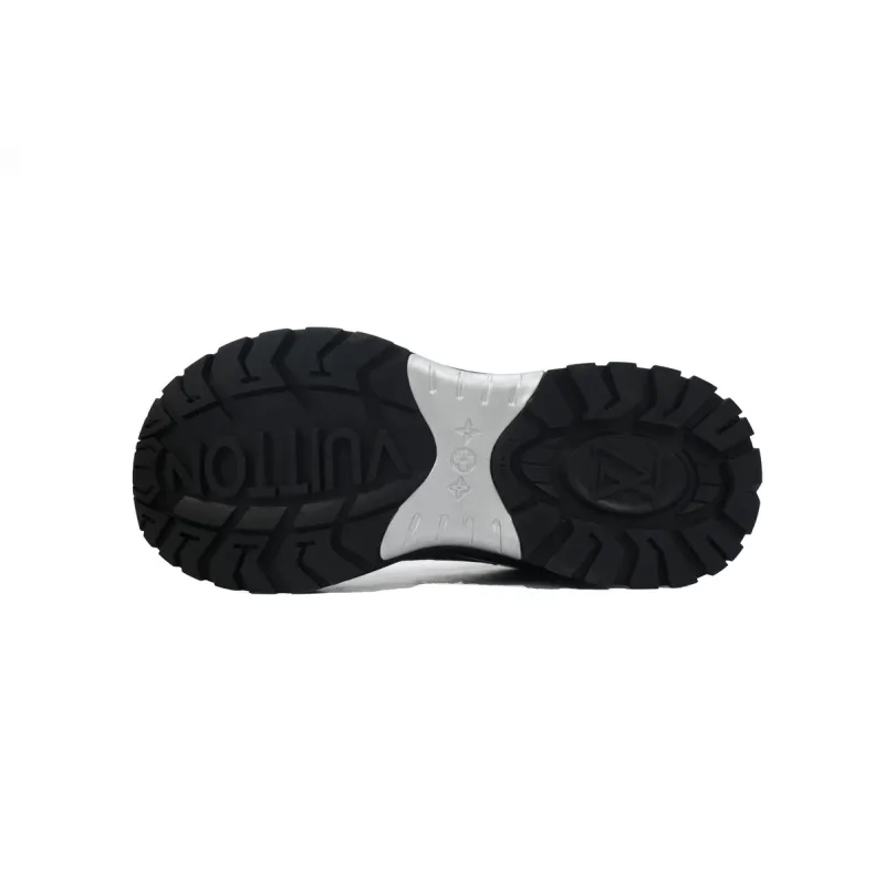 LOUIS VUITTON Discovery Lace Up Black and White Silver
