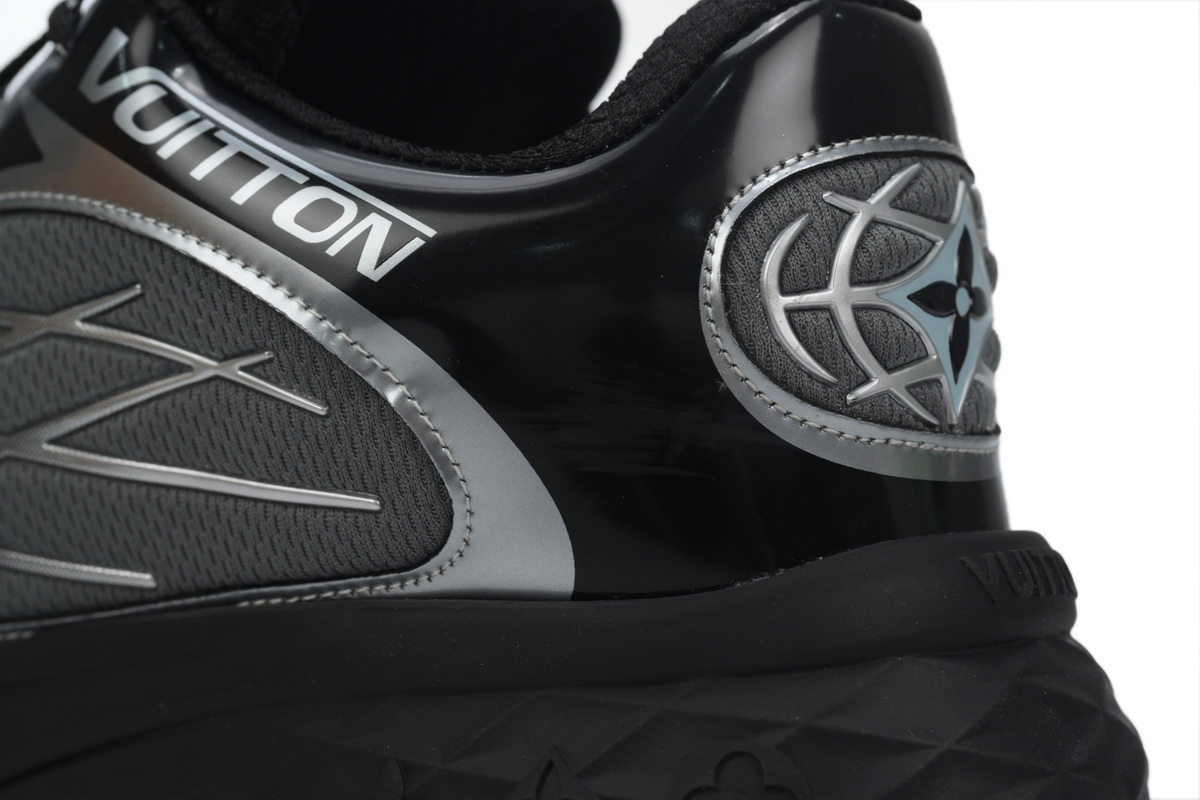 LOUIS VUITTON Discovery Lace Up Black and White Silver