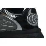 LOUIS VUITTON Discovery Lace Up Black and White Silver