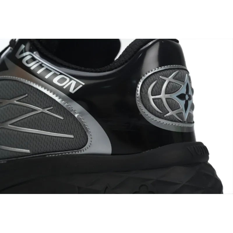 LOUIS VUITTON Discovery Lace Up Black and White Silver