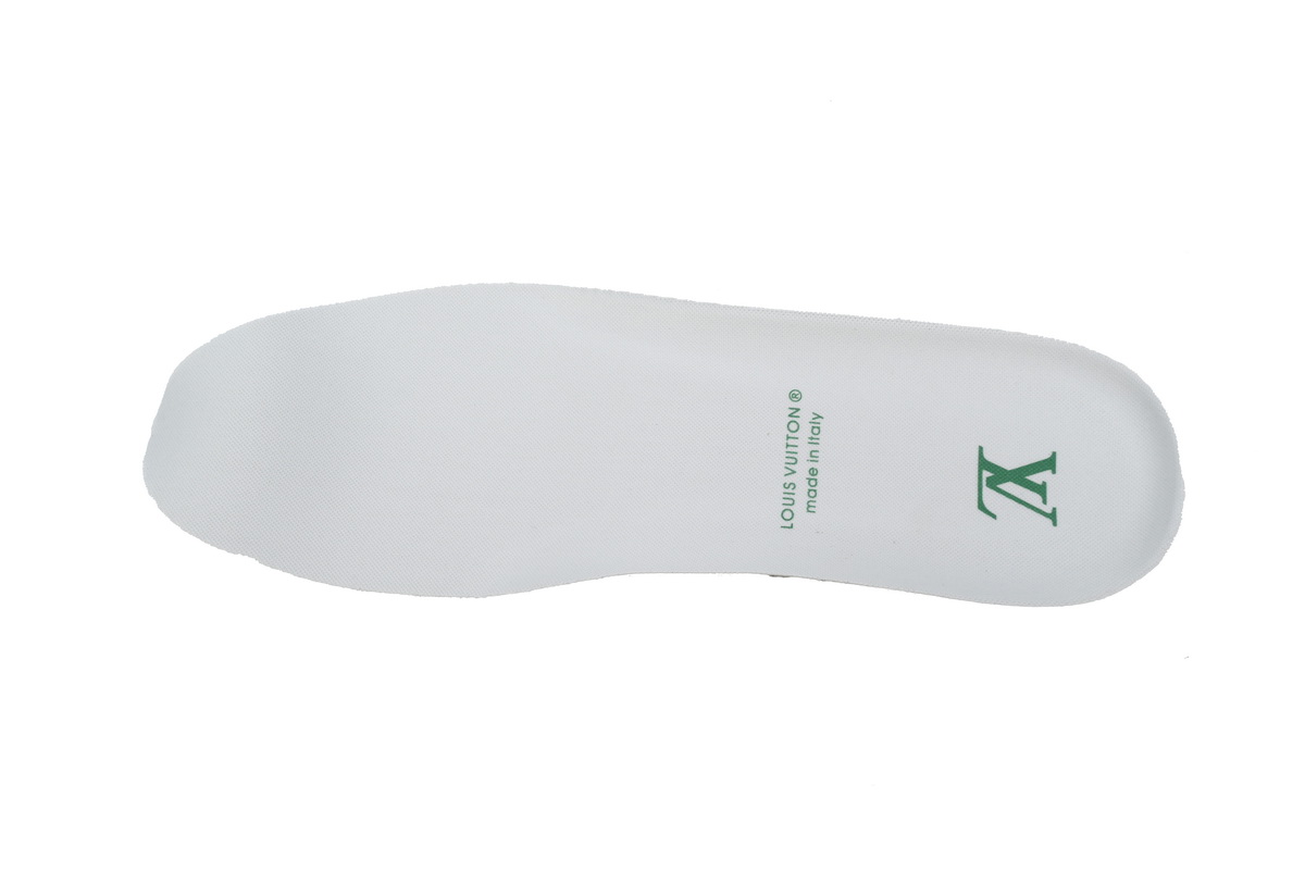 LOUIS VUITTON Discovery Lace Up White Silver Green