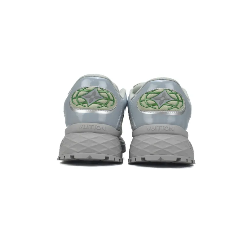 LOUIS VUITTON Discovery Lace Up White Silver Green