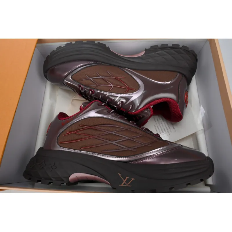 LOUIS VUITTON Discovery Lace Up Wine Red
