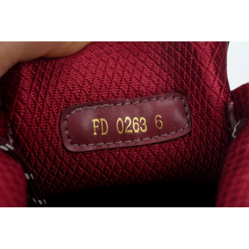 LOUIS VUITTON Discovery Lace Up Wine Red