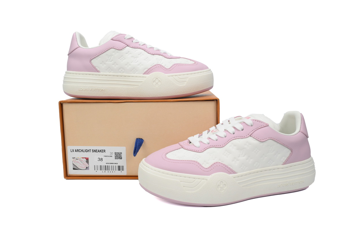 LOUIS VUITTON Groovy Platform Sneaker Pink  1ACL1Q 