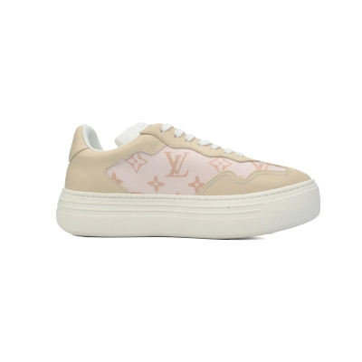 LOUIS VUITTON Groovy Platform Sneaker Pink Brown  1ACSVV  02