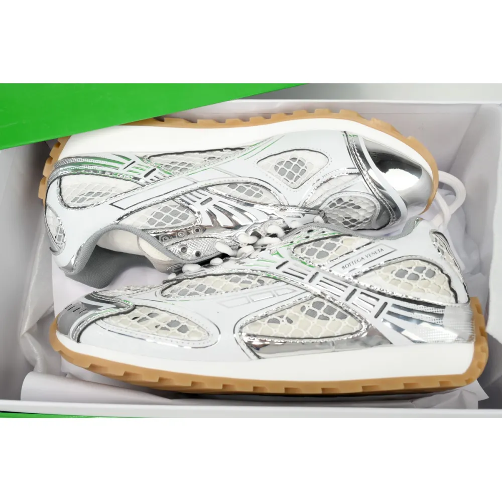Bottega Veneta Orbit Silver White (Women's)  755915V2X401425