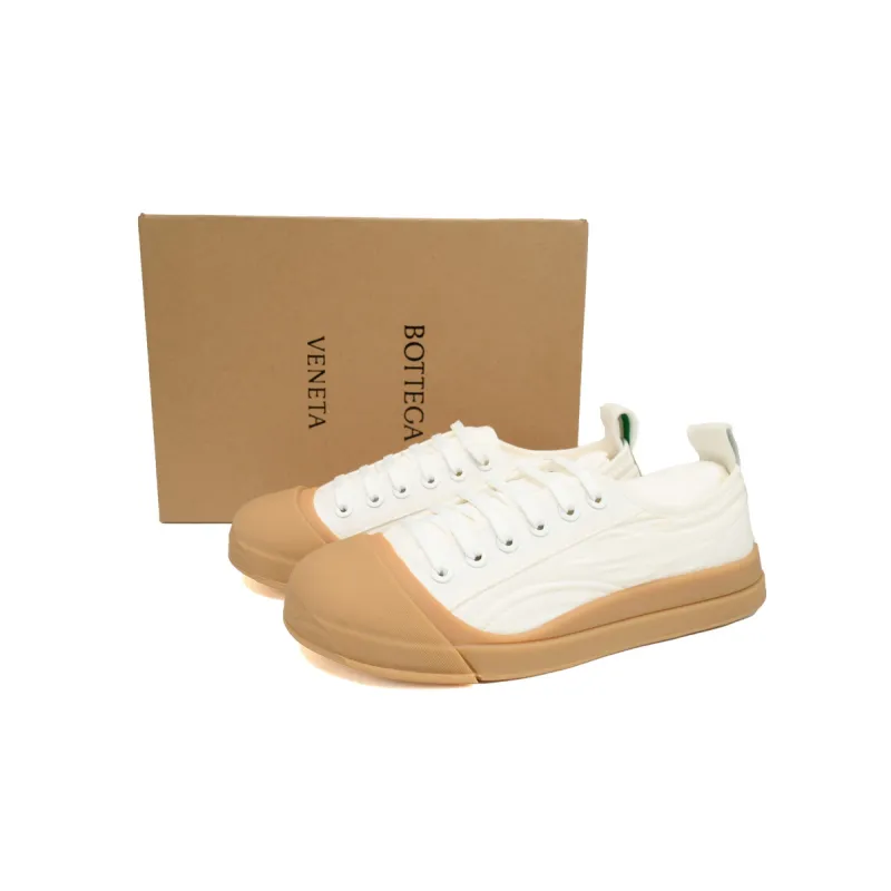 Bottega Veneta White Brown Vulcan Sneakers