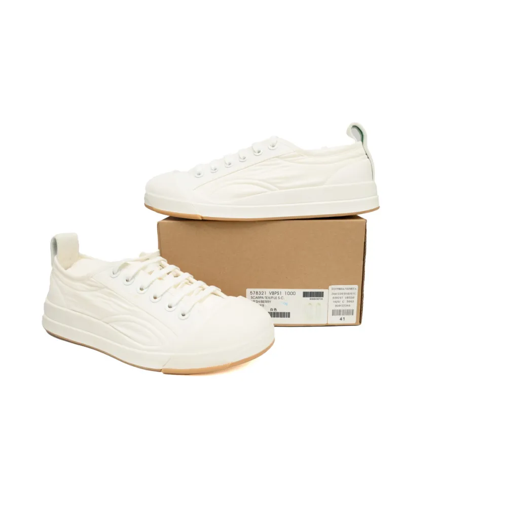 Bottega Veneta White Vulcan Sneakers