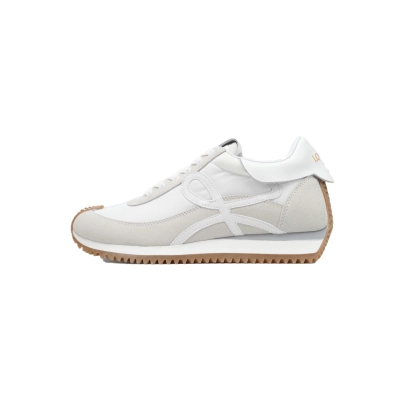 LOEWE Flow Runner White Suede (Women's) 01