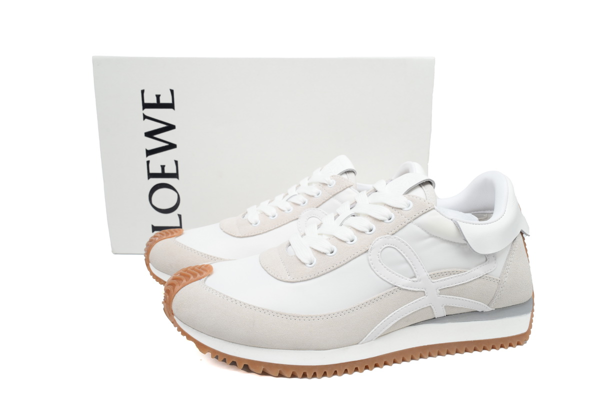 LOEWE Flow Runner White Suede (Women's)
