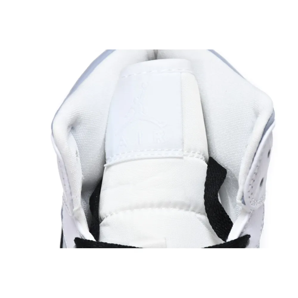  Air Jordan 1 Mid PS5 White Grey Black   554724-130