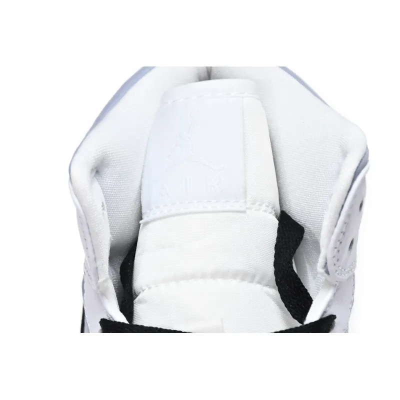  Air Jordan 1 Mid PS5 White Grey Black   554724-130