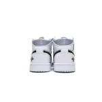  Air Jordan 1 Mid PS5 White Grey Black   554724-130