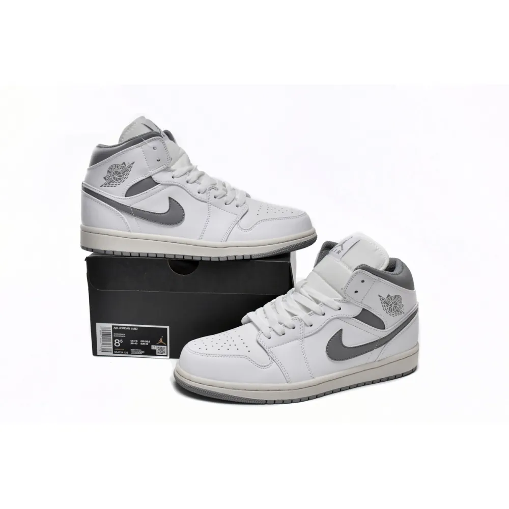 Air Air Jordan 1 Mid Neutral Grey  554724-135 