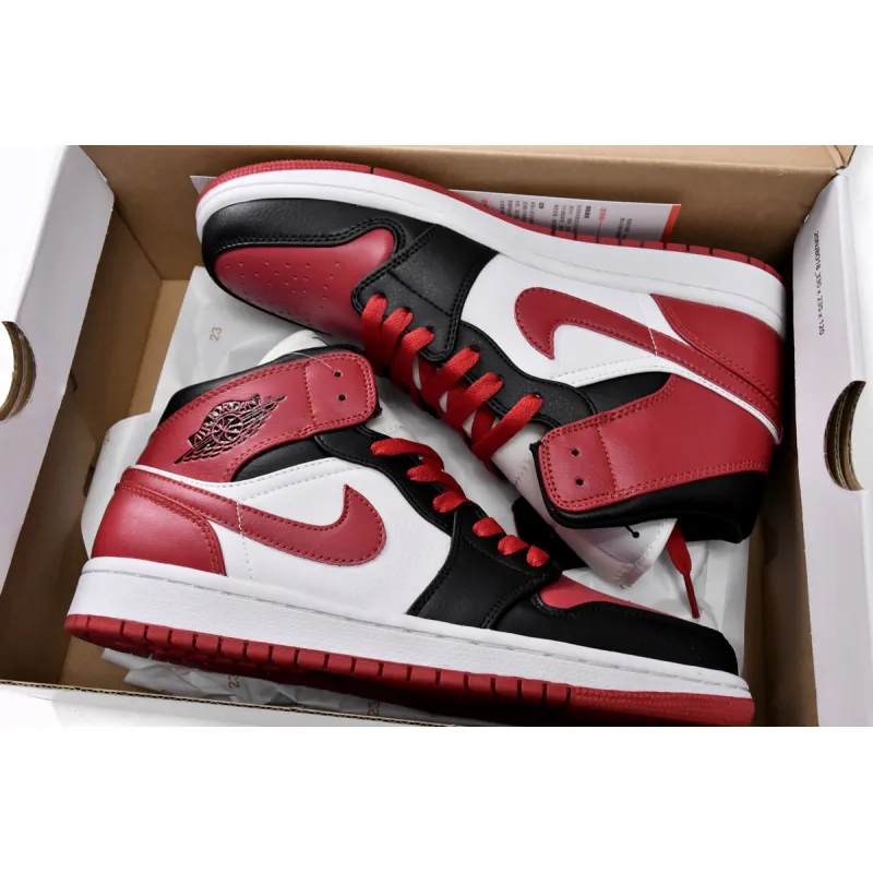Air Jordan 1 Mid Alternate Bred Toe (Women's)  BQ6472-079 