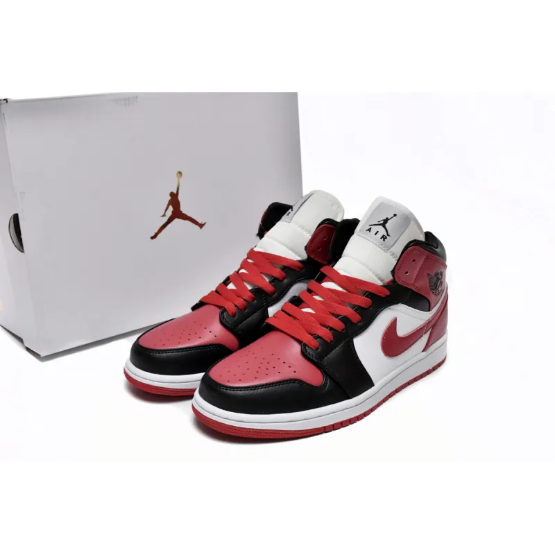 Air Jordan 1 Mid Alternate Bred Toe (Women's)  BQ6472-079 