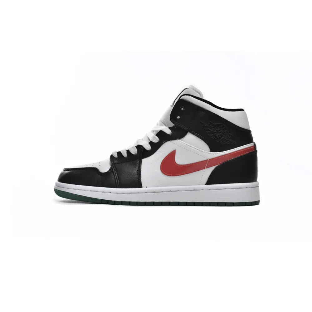 Air Jordan 1 Mid Alternate Swooshes Red Yellow (Women's)  BQ6472-063