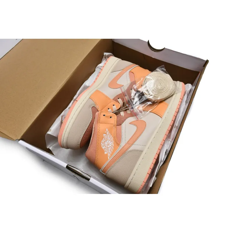 Air Jordan 1 Mid Apricot Orange (Women's)   DH4270-800