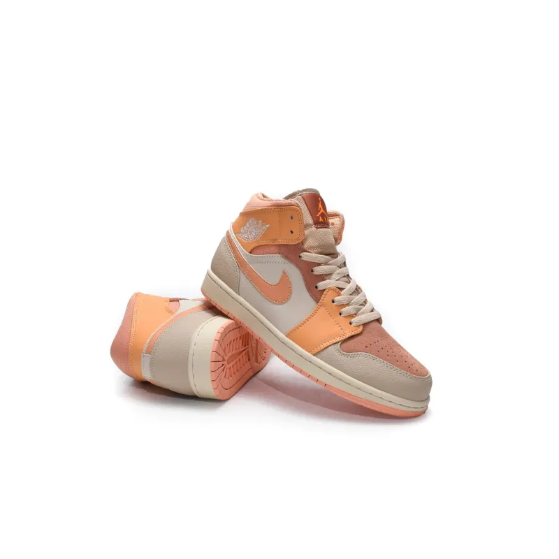 Air Jordan 1 Mid Apricot Orange (Women's)   DH4270-800