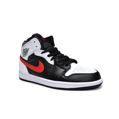 Air Jordan 1 Mid Black Chile Red White   554724-075 02