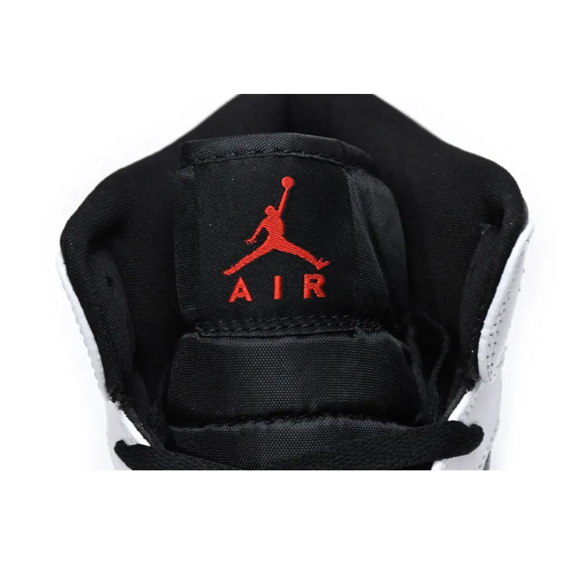 Air Jordan 1 Mid Black Chile Red White   554724-075