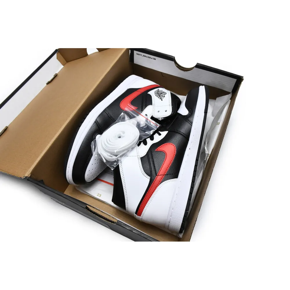 Air Jordan 1 Mid Black Chile Red White   554724-075