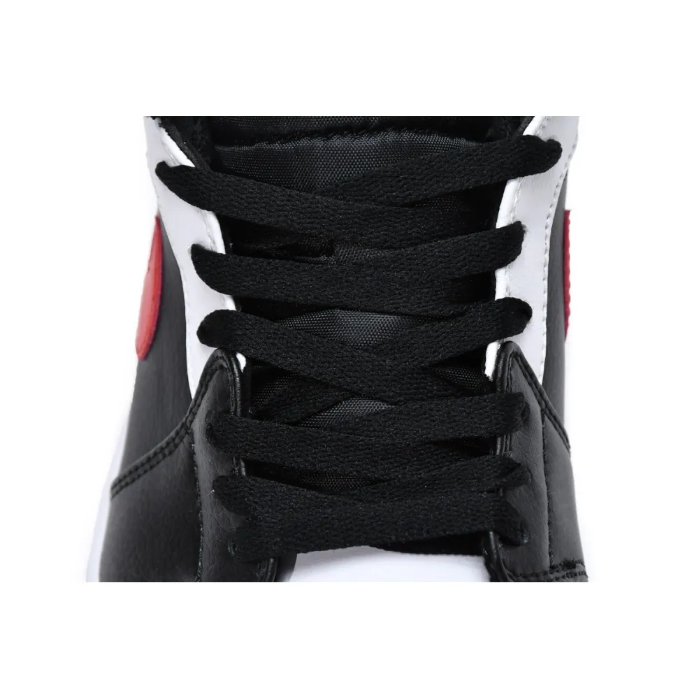 Air Jordan 1 Mid Black Chile Red White   554724-075