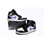 Air Jordan 1 Mid Black Racer Blue White (GS)  554725-084