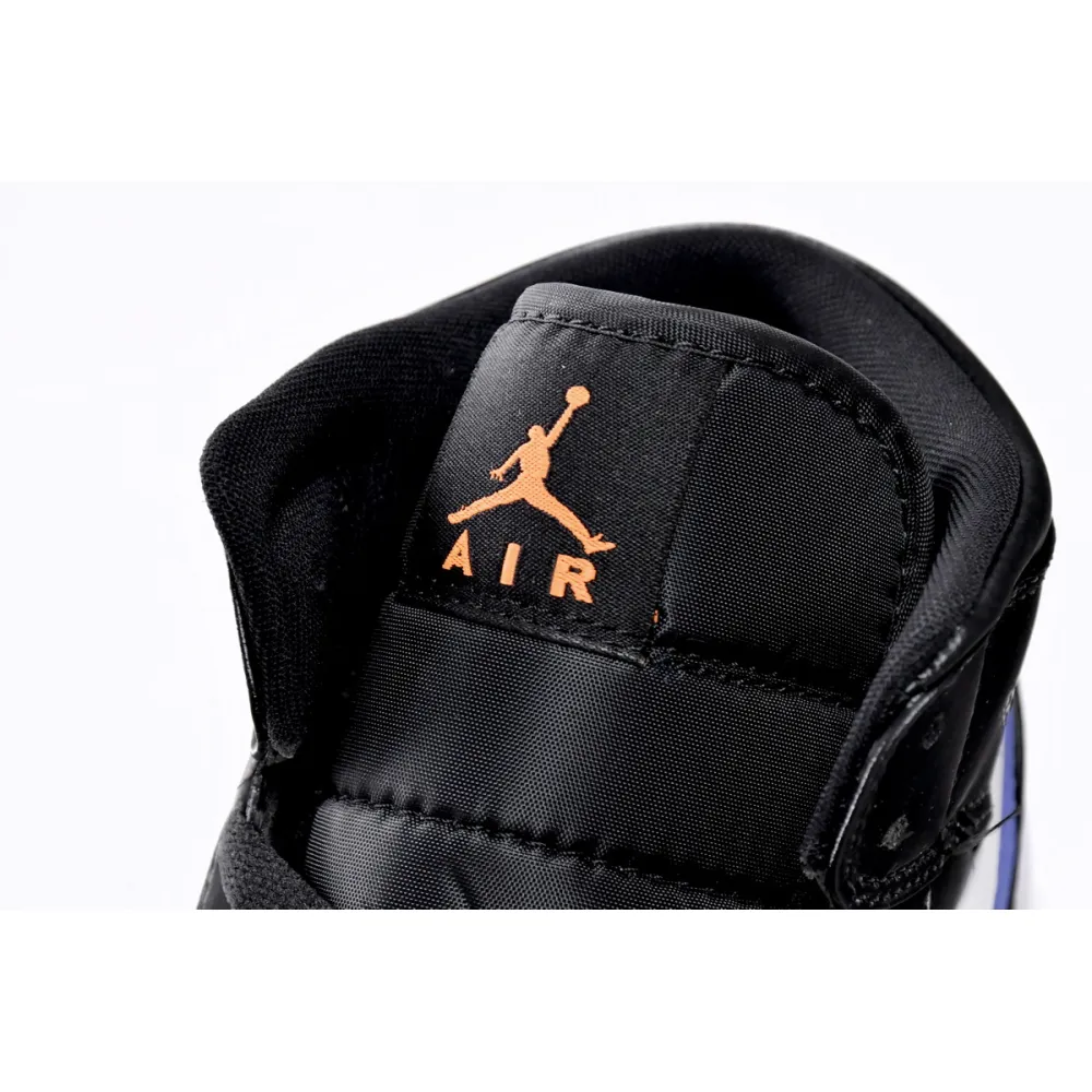 Air Jordan 1 Mid Black Racer Blue White (GS)  554725-084