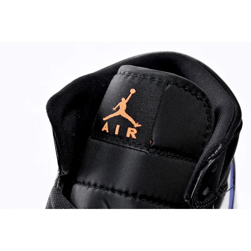 Air Jordan 1 Mid Black Racer Blue White (GS)  554725-084