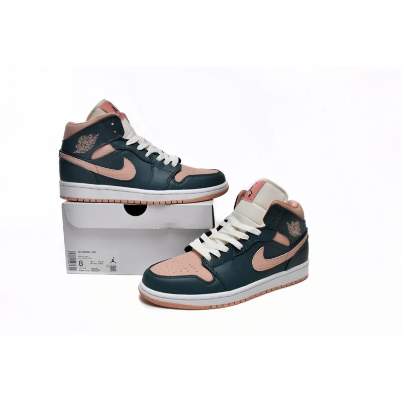 Air Jordan 1 Mid Dark Teal Green (Women's)   BQ6472-308
