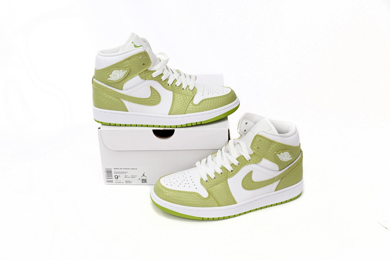 Air Jordan 1 Mid Green Python (Women