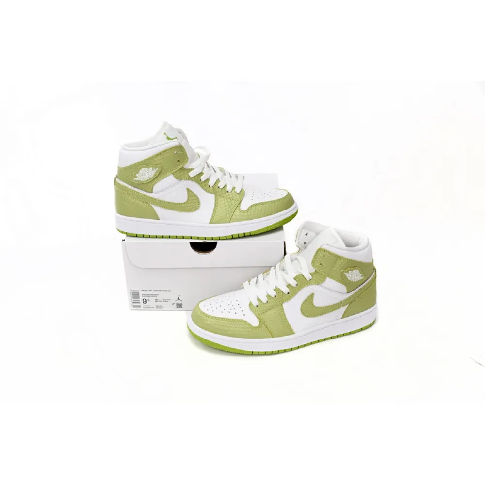 Air Jordan 1 Mid Green Python (Women's)  DV2959-113