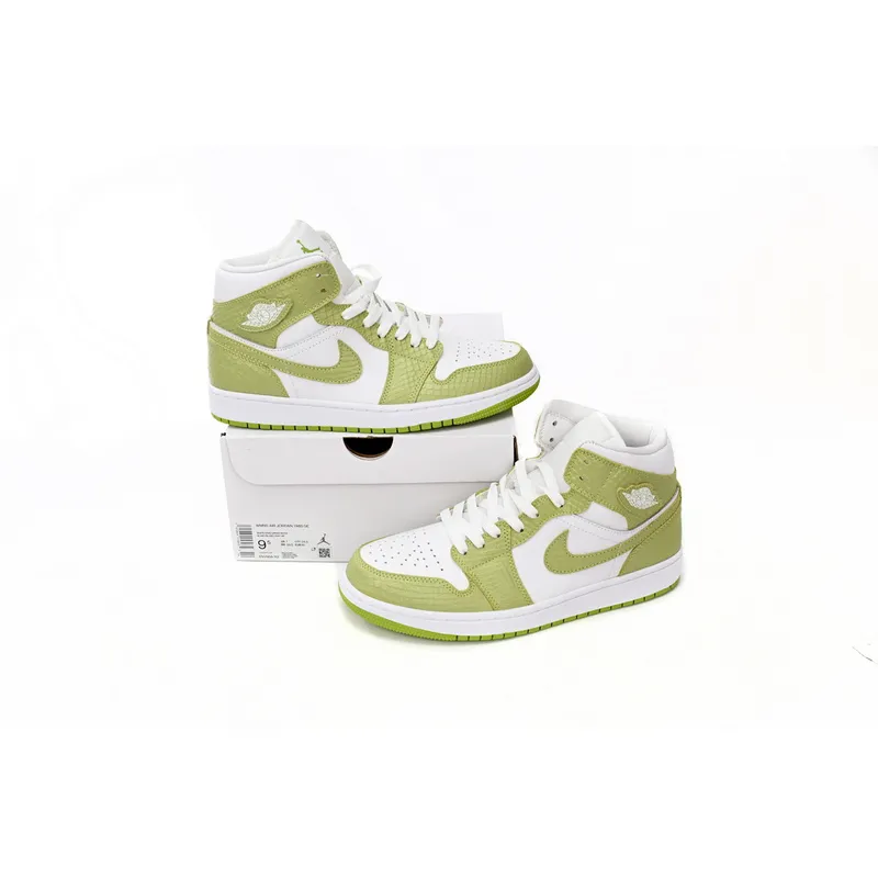 Air Jordan 1 Mid Green Python (Women's)  DV2959-113