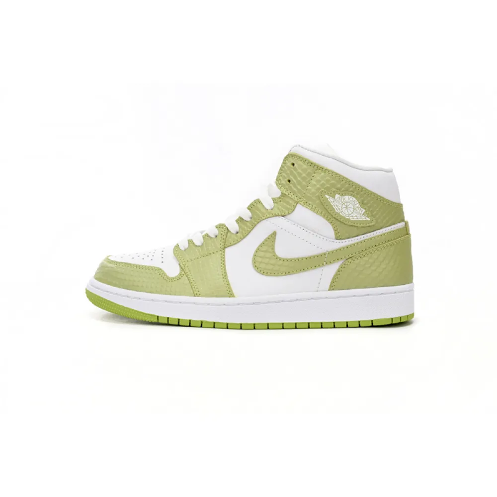 Air Jordan 1 Mid Green Python (Women's)  DV2959-113